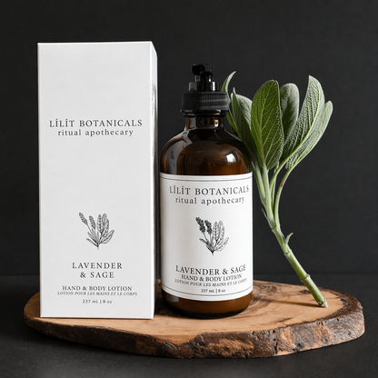 Lotion pour les mains et le corps à la lavande et à la sauge